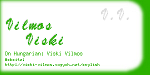 vilmos viski business card